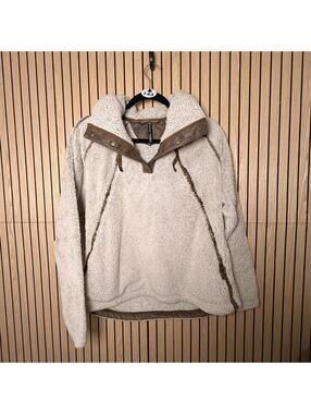 143 Kuhl Women's Flight Jacket Pullover (Large, Gray/Brown, EUC)